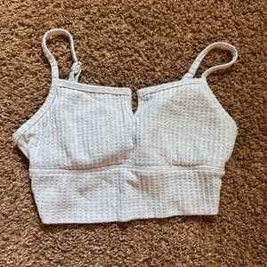 Gilly Hicks Gray Textured Crop Top